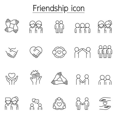 Friendship Icon, Friend Symbol, Friendship Symbol Tattoos, Pictogram Design, Friendship Art, Symbol Drawing, Friend Logo, Friendship Symbols, Friendship Tattoos