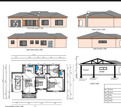 South Africa House Plans, Africa House, Drawing House Plans, Small House Blueprints, House Plans South Africa, Architecture Design Presentation, House Roof Design, Affordable House Plans, Free House Plans