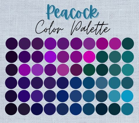 Hi, this is a digital download nothing will be mailed to you.  This is 2 Peacock Color Palettes for Procreate.  A total of 60 Color swatches. These colors are beautiful and perfect for anything in peacock colors.   These palettes can be used to create any commercial work but please do not try to sell these palettes as your own. Thanks :) Peacock Color Palette, Peacock Bedroom, Color Palette For Procreate, Peacock Colors, Purple Color Palettes, Peacock Color, Bohemian Colors, Color Palette Design, Wedding Color Palette