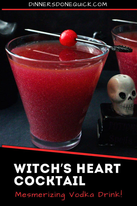 Transform your Halloween party with this enchanting Witch's Heart Cocktail! This shimmering vodka drink is the perfect mix of eerie and mesmerizing, making it an instant hit. Featuring a deep red hue, it's a show-stopper that’s easy to make but hard to forget. Serve this mystical cocktail at your Halloween bash and watch your guests get spellbound! #WitchsHeartCocktail #VodkaHalloweenDrink #SpookyCocktails #HalloweenCocktails #ShimmerCocktail Blood Red Cocktails, Halloween Glitter Drinks, Emo Cocktails, Halloween Drinks With Vodka, Halloween Cocktails Easy Vodka, Easy Mixed Drinks With Vodka, Red Halloween Cocktails, Red Halloween Drinks, Red Halloween Drinks Alcohol