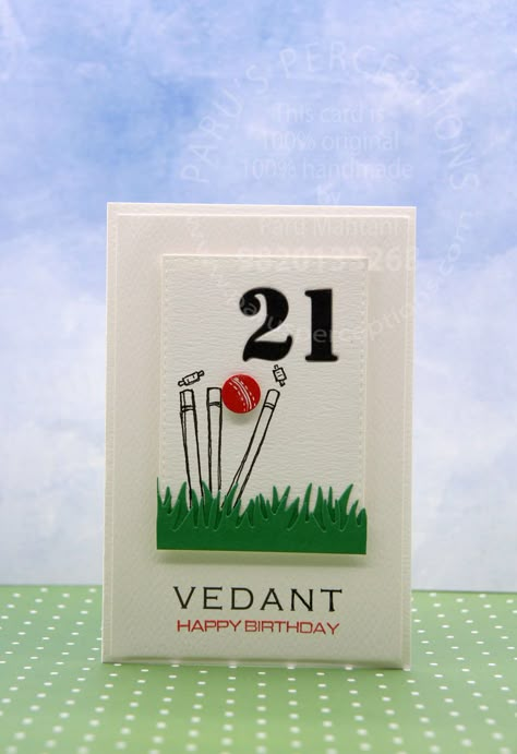 Cricket Cards Handmade, Gift For Cricket Lover, Cricket Cards Ideas, Flask Design Ideas, Cricket Theme Birthday, Cricket Cards, Cards For Males, Flask Design, Art Markers Drawing