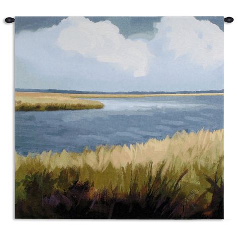 Low Country Impressions Wall Tapestry by Sarah Simpson© Van Gogh Irises, Coastal Artwork, Room Tapestry, Traditional Wall Art, Tapestry Wall Art, Tapestry Art, Grand Art, Low Country, Contemporary Landscape