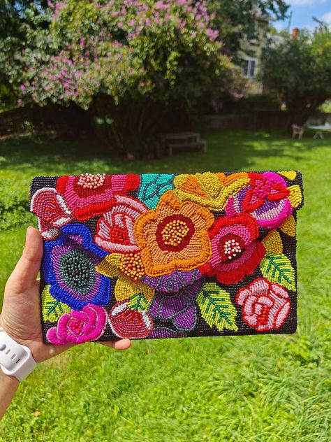 Double Side Beaded, Flower Beaded Purse, Beaded Clutch Purse, Beaded Purse Bag, Floral Beaded Clutch, Beaded Evening Bag, Black Beaded Purse Embroidered Clutch Bag, Beaded Clutch Purse, Vibrant Personality, Beaded Clutch Bag, Photography Bags, Design Bags, Luxury Gifts For Her, Luxury Clutch, Floral Clutches