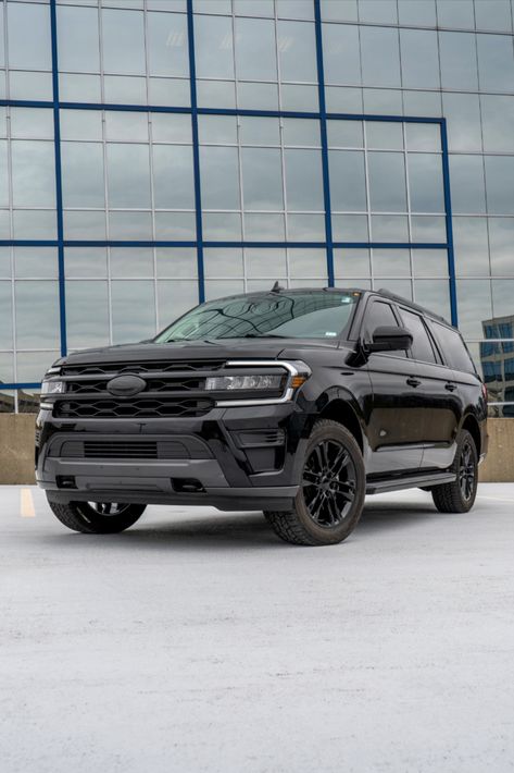 Blackout Ford Expedition 2022 model year Blacked Out Ford Expedition, Ford Jeep, Ford Black, Ford Cars New, All Black Suv, 2023 Ford Expedition, Black Ford Expedition, 2024 Ford Expedition, Ford Expedition Custom