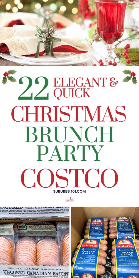 Need Christmas brunch food ideas? From smoked salmon and quiche to a DIY granola station and mimosas, Costco has everything you need for a festive and stress-free Christmas brunch party. Whether you’re planning a Christmas morning brunch or a full Christmas brunch buffet, these Christmas breakfast foods are perfect for creating an elegant spread. For the ultimate Christmas brunch menu ideas, Costco makes it simple to serve delicious, budget-friendly dishes that everyone will love. Affordable Brunch Ideas, Christmas Breakfast Table Ideas, January Brunch Ideas, Brunch Ideas For Party, Vision Board Brunch Ideas, Granola Station, Costco Breakfast Ideas, Parfait Bar Brunch Party, Christmas Brunch Desserts