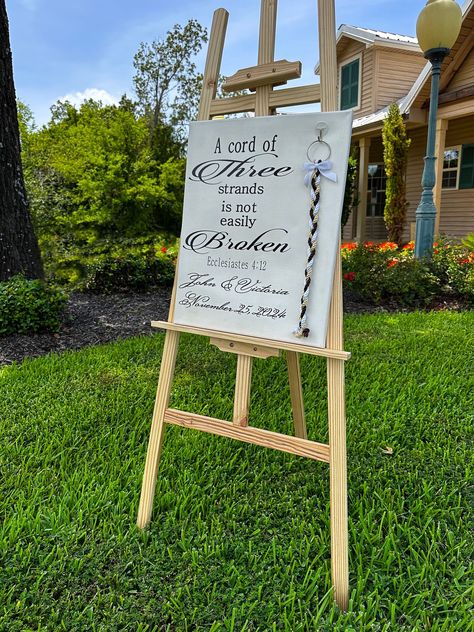 Cord Of Three Strands Wedding, Unity Braid, Braids Wedding, Christian Wedding Ceremony, Cord Of Three Strands, Wedding Canvas, Ceremony Sign, Colored Rope, Marriage Prayer