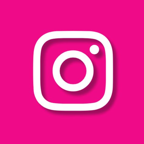 Hot Pink Instagram Icon, Instagram Icon Pink, Pink Instagram Icon, Instagram Icon, Pink Instagram, Iphone Icon, App Icon Design, Instagram Icons, Iphone Background