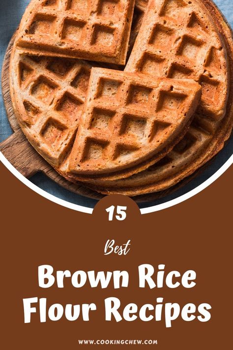 Vegetable Flour Recipes, Brown Rice Flour Recipes, Rice Flour Muffins Gluten Free, Brown Rice Flour Muffins, Gluten Free Brown Rice Flour Recipes, Brown Rice Flour Bread Recipe, Brown Rice Flour Banana Bread, Brown Rice Pancakes, Rice Flour Muffins