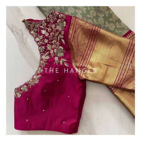 The Hanger on Instagram: “The wedding edit #bridalblouse #bridalblouses #bridalblousedesigns #bridalblousedesign #designerblouse #designerblouses…” Computer Work Blouse Designs Latest Boat Neck, Blouse Hand Work Designs Latest, Pink Blouse Maggam Work Designs, Latest Computer Embroidery Design Blouses, Computer Work Blouse Designs Latest, Latest Maggam Work Blouses, Aari Work Blouse Designs, Magam Work Designs, Pink Blouse Designs