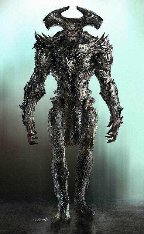 ArtStation - Steppenwolf Concept Art for Batman Vs Superman and Justice League, Jerad Marantz Steppenwolf Dc, Jerad Marantz, Justice League Art, Zack Snyder, Comic Villains, Alien Character, Dc Villains, New Gods, Batman Vs Superman