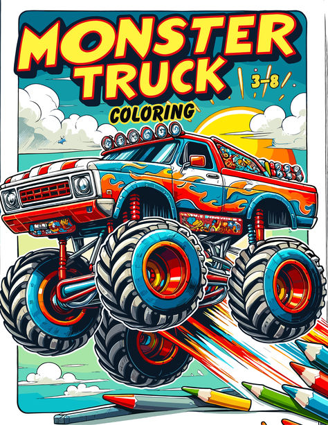 Welcome to the Ultimate Monster Truck Coloring Book!
Get ready to rev up your coloring skills with our Monster Truck Coloring Book! Perfect for children ages 3-8, this book is designed to provide hours of fun and learning. Inside, you'll find a variety of easy-to-draw monster trucks, exciting scenes of monster trucks in space, and much more. Here's why your little one will love it: Monster Truck Illustration, Pictures Of Lions, Images Of Fruits, Draw Monster, Vegetables For Kids, Truck Illustration, Cute Safari Animals, Childrens Books Activities, Animal Dress Up