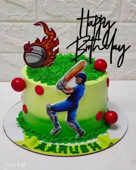 Cake For cricket lovers 🏏 #cricket #cricketer #cricketlover #cakedesign #cakedecorating #cakestyle #cake #cakes #bestcakeinahmedabad #chandkhedacakes #gandhinagarcakes #instacake #instadaily #instagram #bussiness #birthday #cakeart #bussiness #entrepreneur Cricket Cake Ideas, Cricket Toppers For Cake, Cricket Cake Design, Cake For Cricket Lovers, Cricket Cakes For Boys, Cricket Themed Birthday Cake, Cricket Theme Cake Birthdays, Cricket Lover Cake, Birthday Cake For Cricket Lover