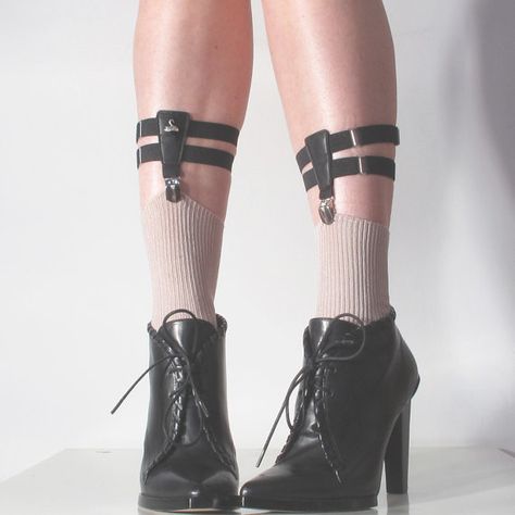 SWANclothing Original Adjustable Sock and Thigh by SWANclothing, $45.00 Garter Socks, Thigh High Garter, Everyday Steampunk, Casual Steampunk, Teddy Girl, Pretty Bras, Victorian Clothing, Garters, Fashion Socks