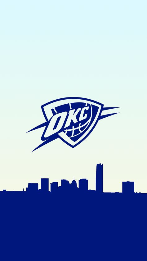 NBA Basketball Team Oklahoma City Thunder Desktop Background. Basketball Wallpaper in a Skyline, it's a free OKC Thunder phone wallpaper. Okc Wallpaper, Nba Astetic Wallpaper, Nba Logo Wallpapers Hd Wallpaper, Utah Jazz Wallpaper Iphone, Nba Background Hd Wallpaper, Thunder Wallpaper, Oklahoma City Thunder Wallpapers, Okc Skyline, Background Basketball