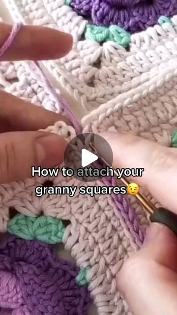 Crochet on Instagram: "😃Learn how to attach the granny squares together😘 isn’t it so easy?💓

📷 @craftsvoice

( Love Crochet? Hit that follow button for more! )

Thank you ! 💗

👩‍🏭
👩‍🏭
#crochet#crochetfun
#crochetersofinstagram #crocheter #crochet#crocheteveryday #örgü#örgüfikirleri #örgümodelleri #örgüm #crochetdesign #crochetpattern #lovethis#crochetlove#crochetlife #crocheting #örgüaşkı #örgümüseviyorum #elişi#elemeği #likethis #handmadegifts #handmadecrochet #örgüyedairherşey #crocheteverything #crochetbag" Joining Crochet Squares, Joining Granny Squares, Crochet Edgings, Knitting Paterns, Knitting Machine Projects, Crochet Tutorials, Crochet World, Follow Button, Granny Square Crochet Pattern