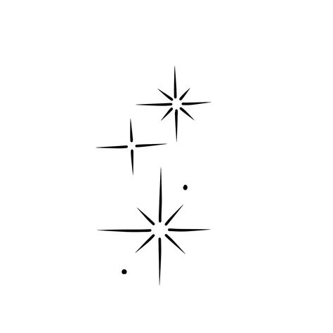 Minimalist Star Tattoo Design, Star Line Work Tattoo, Small Star Tattoo Designs, Stars Line Tattoo, Fine Line Stars, Star Line Tattoo, Star Small Tattoo, Mini Stars Tattoo, Minimalist Star Tattoo