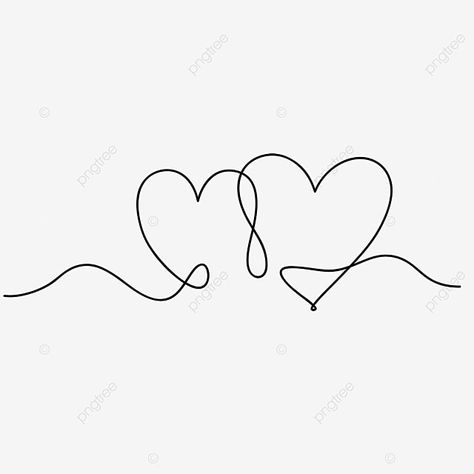 Two Hearts Drawing, Valentine Line Art, Valentines Line Art, Couple Drawing Outline, Minimalist Love Drawing, Love Symbol Drawing, Drawing Love Ideas, One Line Drawing Heart, Valentines Drawings Ideas