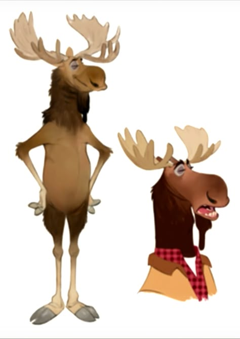 #zootopia #moose #character #design #disney Painting Disney Characters, Moose Logo Design, Art Of Zootopia, Zootopia Concept Art, Moose Cartoon, Cartoon Moose, Moose Illustration, Cory Loftis, Zootopia Art