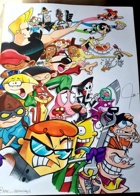 Cartoon Network 90s, Cartoon Collage, Collage Tattoo, Cartoon Logic, Cartoon Doodles, American Dragon, Drip Art, Skull Art Drawing, Pixel Drawing