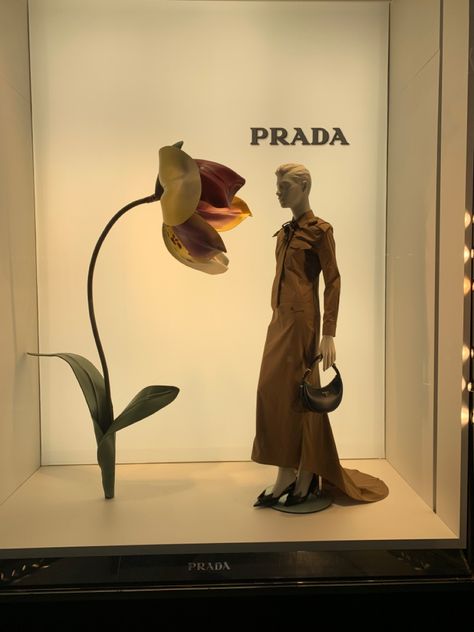 Spring Window Display, Kenzo Flower, Fashion Showroom, Spring Window, Prada Spring, Flower Window, Retail Windows, Auckland New Zealand, Time Design