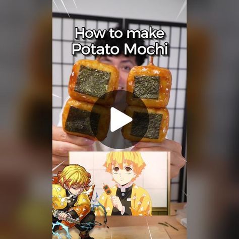 Imo Mochi, Potato Mochi, The Demon Slayer, Mochi Recipe, How To Make Potatoes, Making Mashed Potatoes, Potato Starch, Japanese Recipes, Anime Food