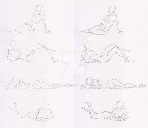 Sketches 50 - Woman laying-sitting practice by Azizla on DeviantArt Woman Laying, Drawing Body Poses, Body Sketches, Figure Sketching, Small Drawings, Poses References, Figure Drawing Reference, Woman Drawing, Art Poses