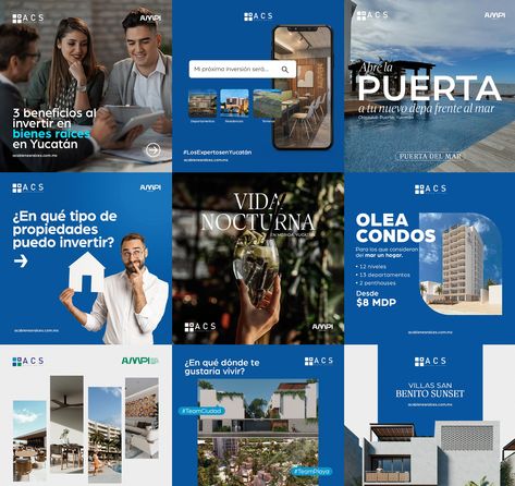 Social Media | ACS Real Estate :: Behance Real State Designs Social Media, Real Estate Instagram Feed, Real Estate Instagram, State Design, Real Estate Social Media, Instagram Feeds, Information Architecture, Fashion Graphic Design, Ux Web Design