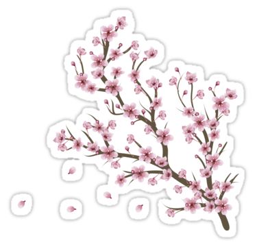 "Blooming Sakura Branch 4" Stickers by AnnArtshock | Redbubble Sakura Stickers, Sakura Branch, Pink Spring Flowers, Blossom Branch, Cherry Blossom Branch, Tumblr Stickers, Branch Design, Design Sticker, Stickers For Sale