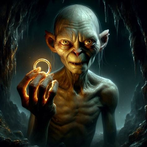 Smigol Lord Of The Rings, Omah Lay Wallpaper, Gollum Art, Gabriel Tattoo, Lord Of The Rings Gollum, Movie Portraits, Gollum Smeagol, Tolkien Tattoo, Omah Lay