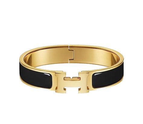 HERMÈS - Black Enamel Bracelet ($640) Hermes Bracelets, Hermes Bracelet, Couple Bracelet, Wrist Jewelry, Suitcase Packing, Buckle Bracelet, Female Male, Couple Bracelets, Enamel Bracelet