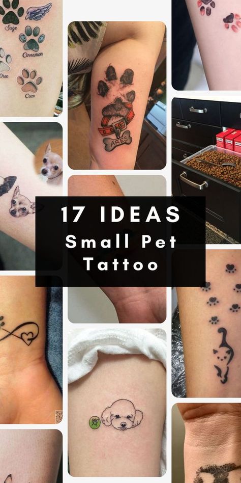 Looking for a way to honor your pet's spirit? Consider a pet-themed tattoo as a timeless tribute. #SpiritTribute #PetTattoo Animal Memory Tattoos, In Memory Dog Tattoo Ideas, Small Pet Tattoo Ideas, Fur Mom Tattoo, Small Dog Tattoos For Women Simple, Shih Tzu Memorial Tattoo, Multi Pet Memorial Tattoo, Pet Memory Tattoos Dogs, Dog Rescue Tattoo Ideas