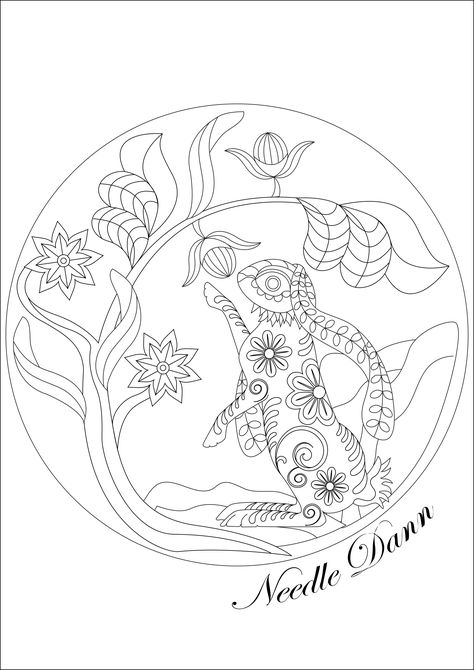 Hare Embroidery Pattern, Hare Embroidery, Embroidery Templates Free Printable, Hand Embroidery Patterns Free Templates, Embroidery Patterns Free Templates, Hare Pictures, Hand Embroidery Patterns Free, Pattern Coloring Pages, Embroidery Template