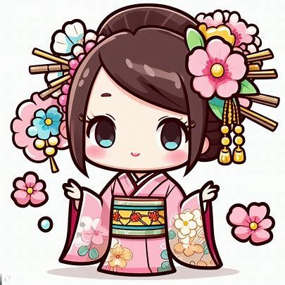 japanese kimono cartoon clipart images - Pencipta Imej daripada Microsoft Designer Japanese Kimono Drawing, Kimono Cartoon, Chibi Kimono, Kimono Drawing, Japanese Cartoon Art, Soap Logo, Kids Kimono, Anime House, Japanese Kids