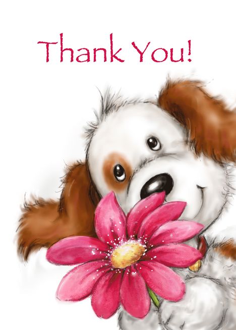 Thank You Images, Cute Animal Illustration, Cute Sketches, Tatty Teddy, Cute Clipart, Vintage Dog, Ok Ru, Cards For Friends, Art And Illustration