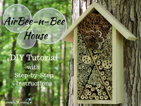 Bee House Diy, Mason Bee House, Bee Houses, Backyard Bee, Bee Hotel, Bug Hotel, Mason Bees, Insect Hotel, Bird House Plans