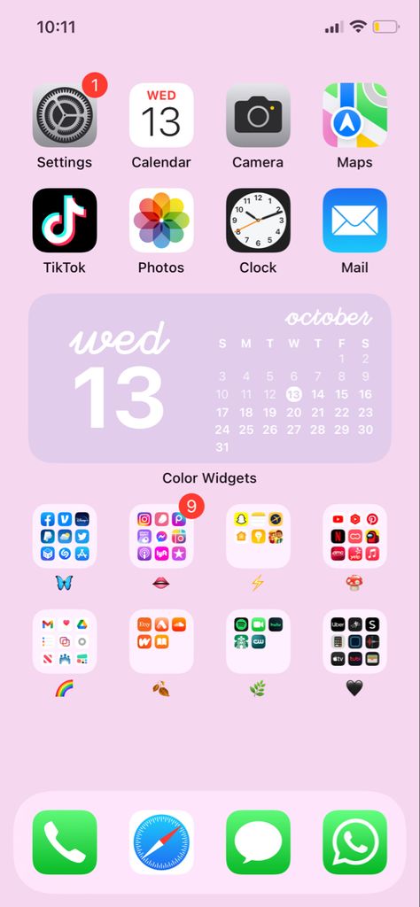 Rainbow Homescreen Layout, Samsung Tab Homescreen, Purple Lock Screen Wallpaper, Iphone Apps Organize, Organizing Phone Apps Aesthetic, Pink Iphone Homescreen, Rainbow Homescreen, Aesthetic Wallpaper Rainbow, Organized Iphone