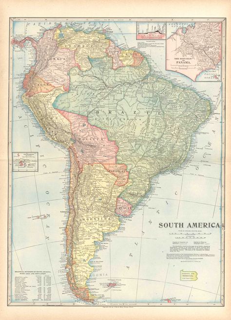 South America 1899 South America Geography, South America Map Aesthetic, South America Aesthetic, Latin America Aesthetic, Latin America Map, Miniature Map, Ancient World Maps, Interesting Maps, Maps Aesthetic