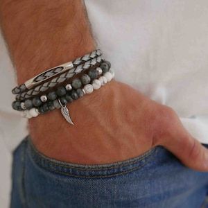 Mens Bracelet Set, Men's Leather Bracelet, Leather Bracelet For Men, Bracelets Leather, Mens Chain Bracelet, Gray Bracelet, Mens Bracelets, Mens Bracelet Silver, Men Bracelet