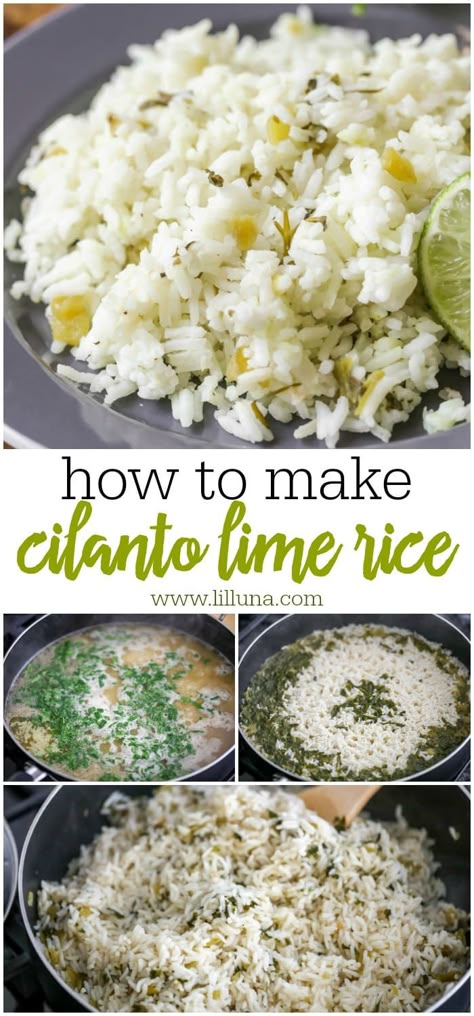 This recipe tastes just like Cafe Rio and Chipotle Cilantro Lime Rice! It's a simple and delicious rice prefect for a salad, burrito, or taco. Now you can make this delicious lime rice from home! #cilantrolimerice #limerice #cilantro #mexicanrice #rice Copycat Cilantro Lime Rice, Cafe Rio Recipes, Chipotle Cilantro Lime Rice, Cowboy Camping, Chipotle Rice, Cilantro Lime Rice Recipe, Lime Rice Recipes, Cafe Rio, Cilantro Rice