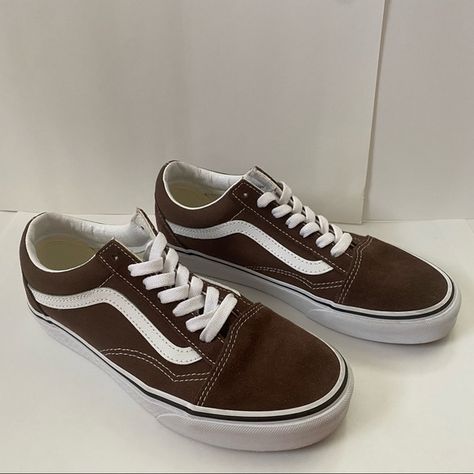 Vans Old Skool, “Rain Drum/ True White” (Brown), Size: 6 Men/ 7.5 Women Rain Drum, Brown Vans, Vans Brown, Brown Tones, Unisex Shoes, Vans Old Skool, Vans Old Skool Sneaker, Old Skool, Vans Shoes