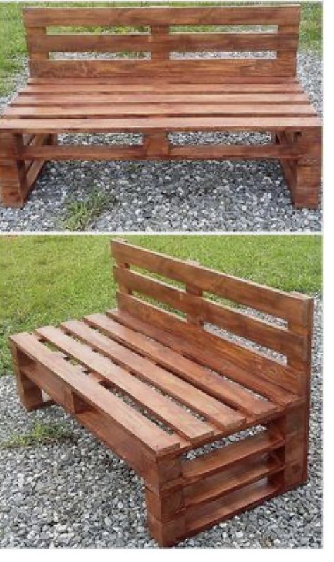 Diy Loveseat, Wooden Patio Furniture, Pallet Patio Furniture, Pallet Patio, Wood Patio Furniture, Pallet Decor, Pallet Outdoor, Wood Patio, Furniture Bed