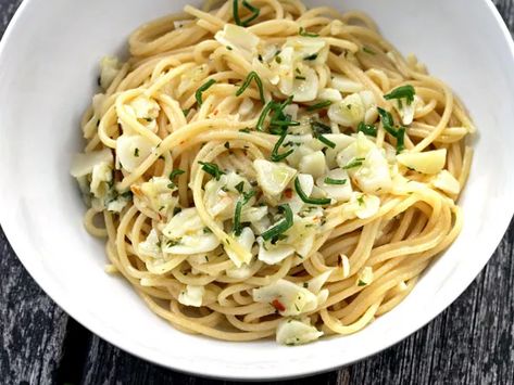 Green Garlic Recipes, Cookbook Club, Csa Box, Garlic Spaghetti, Alice Waters, Best Spaghetti, Garlic Recipe, Seasonal Eating, Garlic Scapes