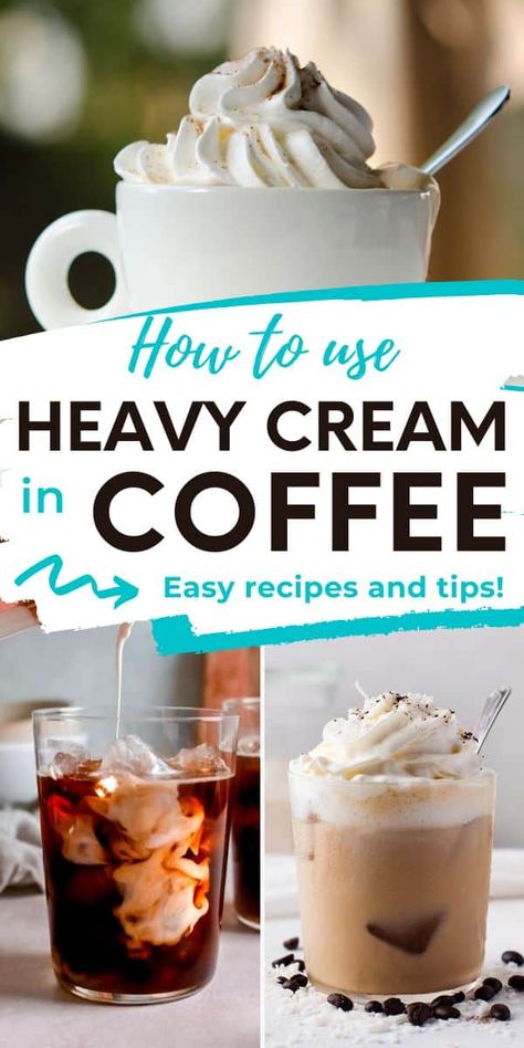 Heavy Cream Drink Recipes, Homemade Vanilla Coffee Creamer With Heavy Cream, Whipped Milk For Coffee, How To Make Sweet Cream For Coffee, Using Heavy Cream Recipes, Homemade Creamer For Coffee Heavy Cream, Creamy Coffee Creamer, Froth Cream For Coffee, Alternative To Coffee Creamer