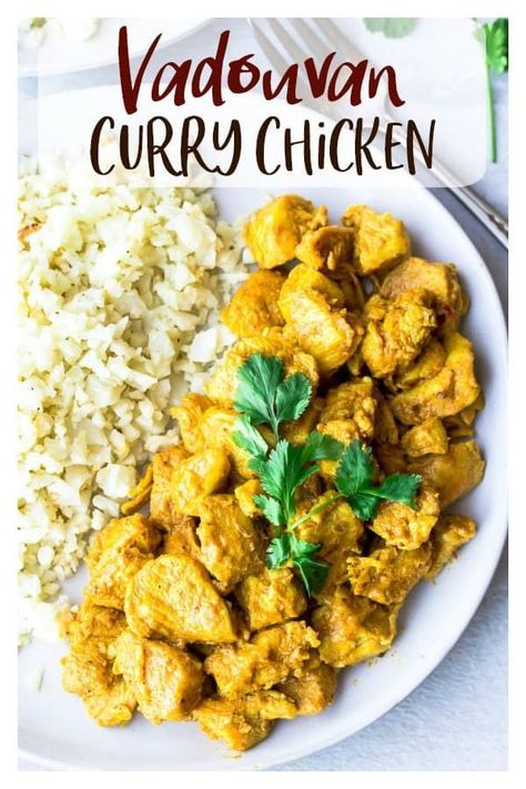 Vadouvan Curry Chicken - made with a French curry spice blend and coconut milk. The flavor is so unique and intense - it's absolutely addicting! This easy recipe takes only 30 minutes to make and is perfect for any night of the week. | #dlbrecipes #vadouvancurry #chickencurry #curry Vadouvan Curry, Curry Spice Blend, Walnut Chicken Recipe, Curry Spice, Chicory Recipe, Favorite Recipes Chicken, Curry Recipes Indian, Healthy Comfort, Curry Spices