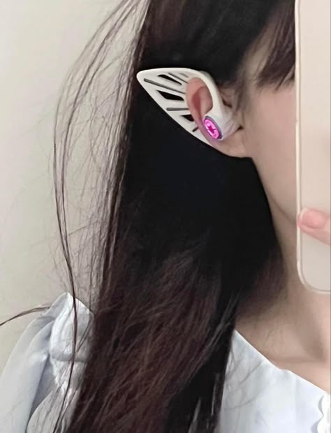 Elf Headphones, Cosplay Elf, Elf Ear, 2000s Japanese Fashion, Cute Headphones, Cute School Stationary, Art Outfit, Lavender Aesthetic, Bff Photoshoot Poses