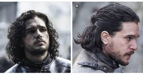 Jon SNOW Jon Snow Hairstyle, Jon Snow Hair, Snow Hair, Men's Curly Hairstyles, Hair Goal, John Snow, Kit Harrington, Kit Harington, Man Bun