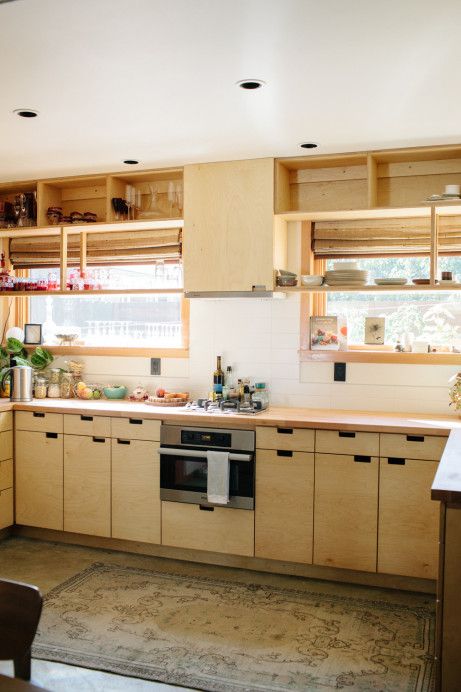 Plywood Kitchen, Plywood Cabinets, Cabin Kitchens, Wood Kitchen, Kitchen Pantry, Baltic Birch, 인테리어 디자인, Dream Kitchen, Kitchen Inspirations