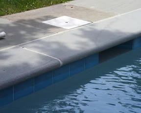 Bullnose Coping Replaced on Pool Edge Painted Pool, Around The Pool Landscaping, Oval Swimming Pool, Swimming Pool Renovation, Spa Tile, Pool Paving, Deck Renovation, Pool Resurfacing, Pool Repair