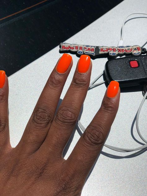 Orange dip powder. Dark skin Orange Powder Nails, Orange Nails Dark Skin, Orange Nails Black Women, Orange Dip Powder Nails, Orange Dip Nails, Dark Orange Nails, Short Orange Nails, Orange Gel Nails, Orange Toe Nails