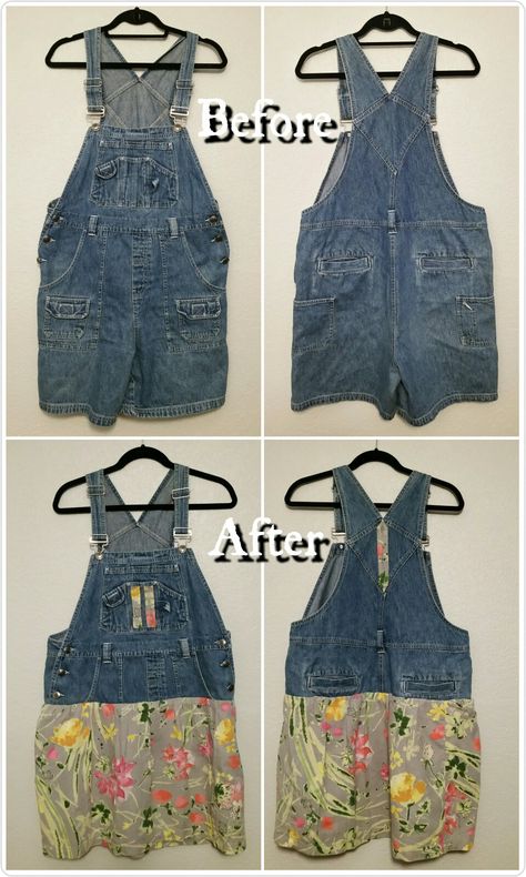 Upcycled Denim Overalls, Upcycle Overalls, Refashioned Jeans, Recycling Textiles, Upcycled Overalls, Denim Furniture, Patterns To Paint, Overall Top, Plus Size Fashion Dresses